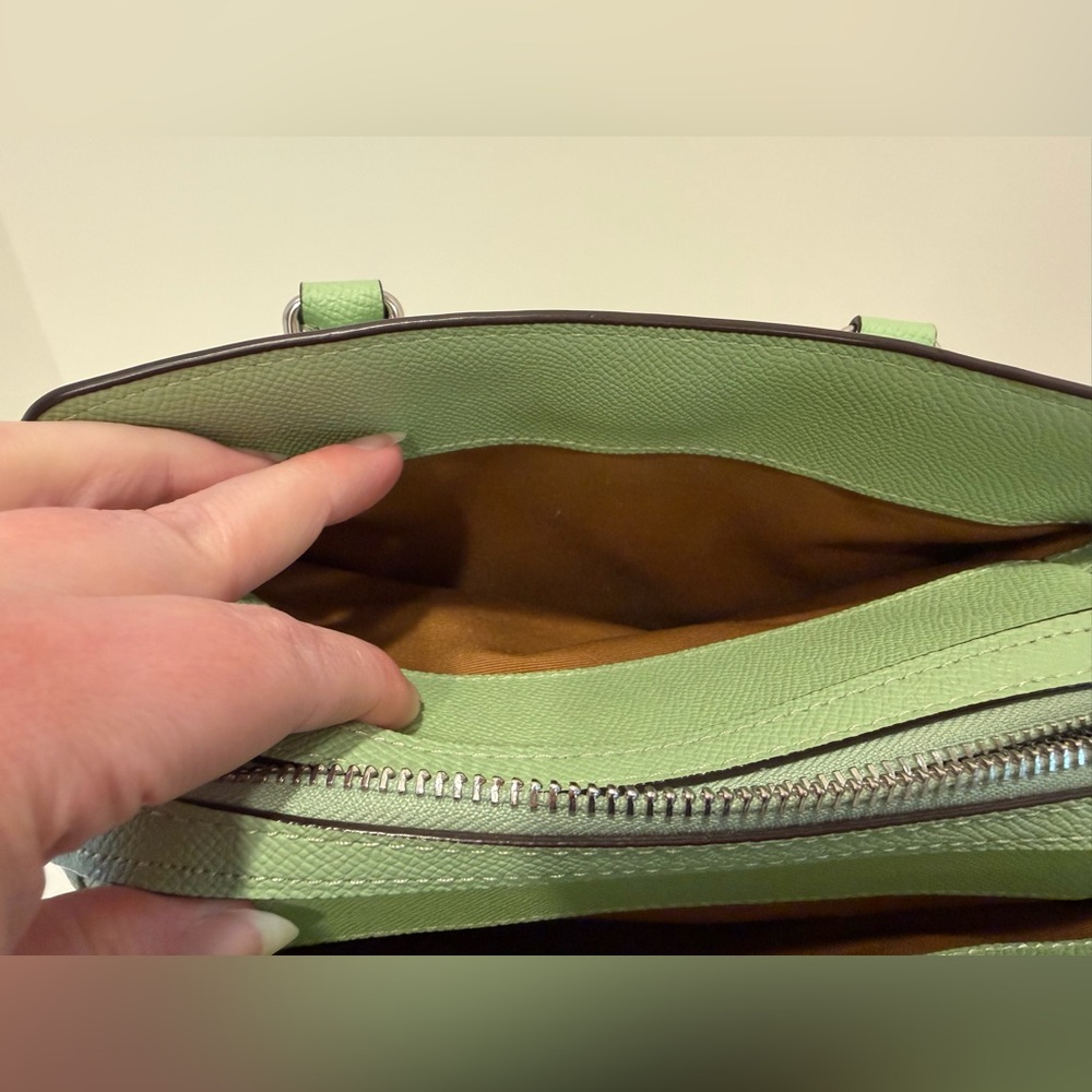 Coach Mini Darcie Carryall Bag in Pistachio Green - Picture 11 of 16